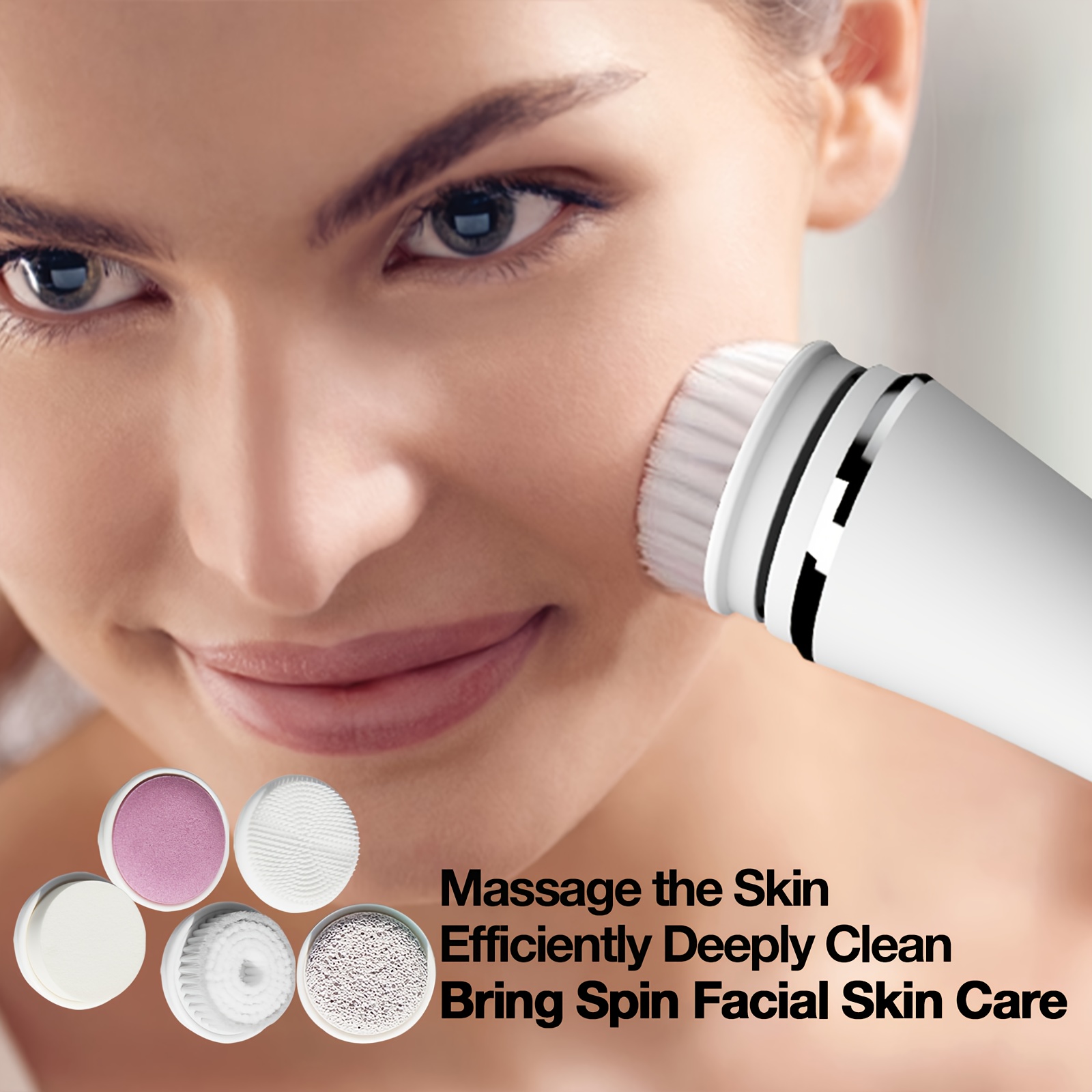 Limpiador Facial eléctrico 5 en 1, máquina de limpieza Facial, limpiador de  poros de la piel, masaje de limpieza corporal, Mini cepillo masajeador de  belleza - AliExpress