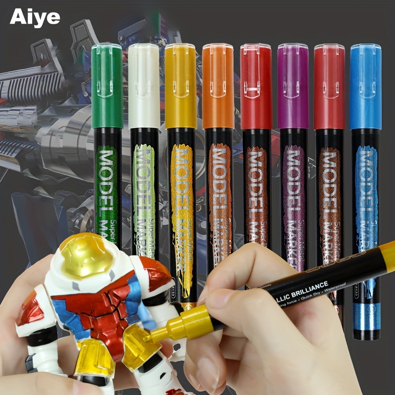 1PC White Marker Oily Waterproof Non-fading Metal Glass Graffiti Marker  Quick Dry Marker 15*1.2CM / 5.90*0.47inch