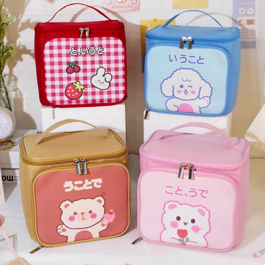 Cartoon Cute Plush Makeup Bag Travel Roomy Cosmetic Pouch - Temu