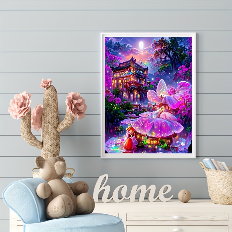 1pc Fairy House Landscape Diamond Painting Kit, 5D DIY Special Shaped  Artificial Crystal Diamond Painting Set, Suitable For Home Wall Decoration  Art