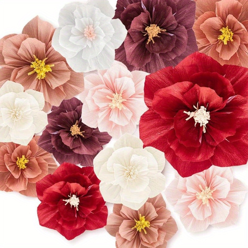 Artificial Paper Flowers Attractive Wall Art Paper Flower - Temu Norway
