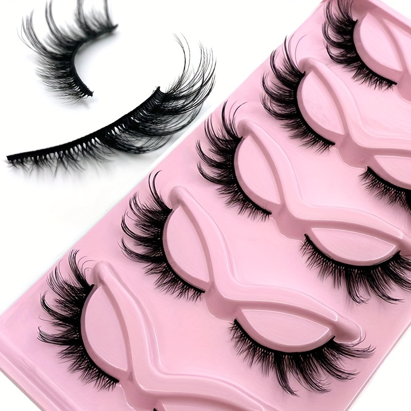  False Eyelashes 14mm Faux 3D Mink Lashes Natural Look Fluffy  Cat Eye Wispy Lashes Pack by Kiromiro, 14 Pairs : Beauty & Personal Care