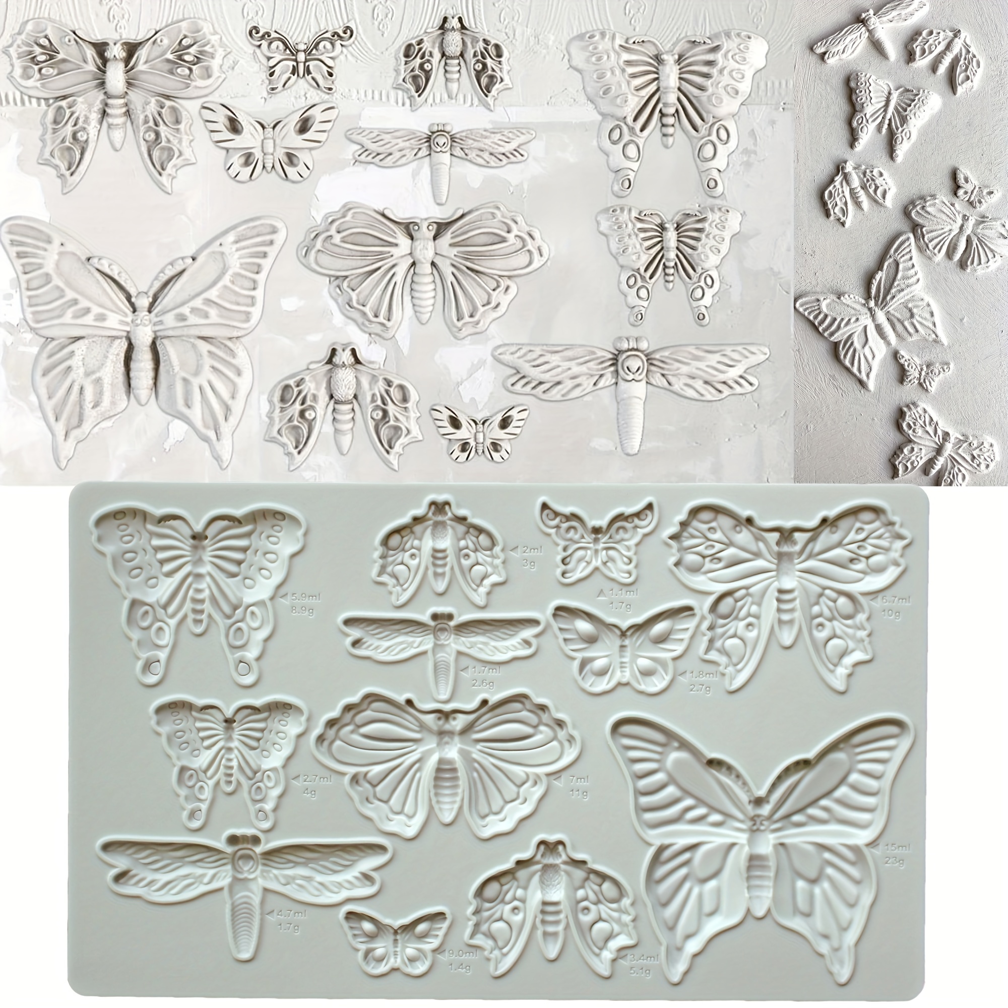 Dragonfly Butterfly Chocolate Mold 3d Flying Insects - Temu