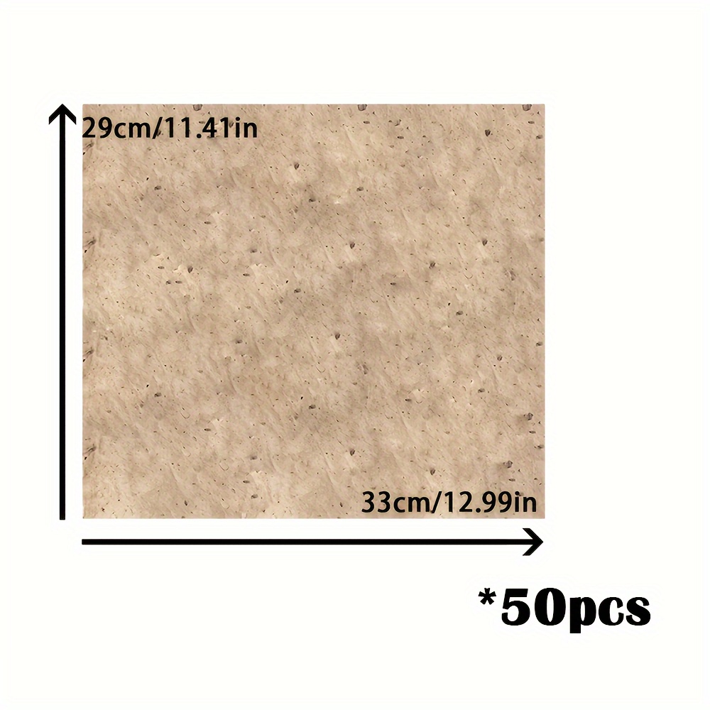 TEMU 25/50/100개의 수제 뽑기 종이, 초보 서예 연습용, 서예, 공예, 그림 그리기 및 종이 절단용, 반숙성 쌀 종이, 일시적 경전 종이, 행서, 흘림 서예 및 규칙적 서예, DIY 수제 종이, 레트로 포장지 및 사진 배경지-29*33cm (11x13in)