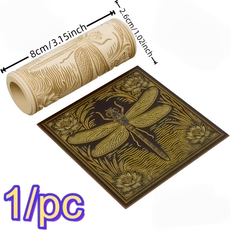 Advanced Dragonfly Carving Texture Pottery Craft Tool | Suitable For Earrings, Pendants, And Holiday Craft Additions, Plastic Pottery Craft Tool