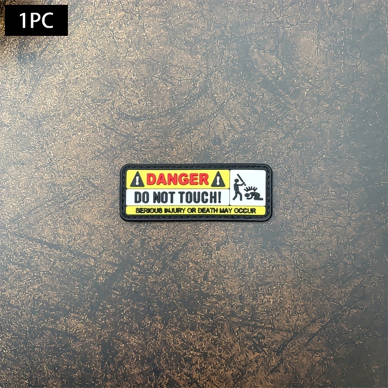 E-shop "Bleib weg von PVC Material" Patch, Taktisches Moralabzeichen - Multicolor, für Armbänder, Rucksäcke und Kleidung