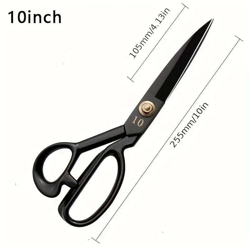 9 Inch Fabric Scissors Black Tailor Sewing Shears for Fabric Cutting Heavy  Duty 
