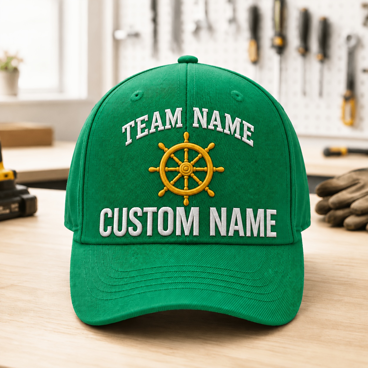 TEMU 1 Casquette de baseball brodée avec nom d'équipe personnalisé, Casquette avec nom personnalisé, casque facile, Chapeau ajustable décontracté