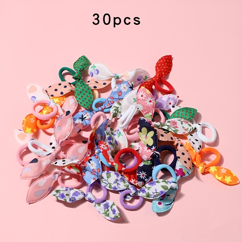 TEMU 10/30/50/100pcs Candy Color Cute Hair Rings Mixed Color Decorative Hair Ties Hair Buns Hair Clips Hair Bands Elastic Bands Accessories Headwear