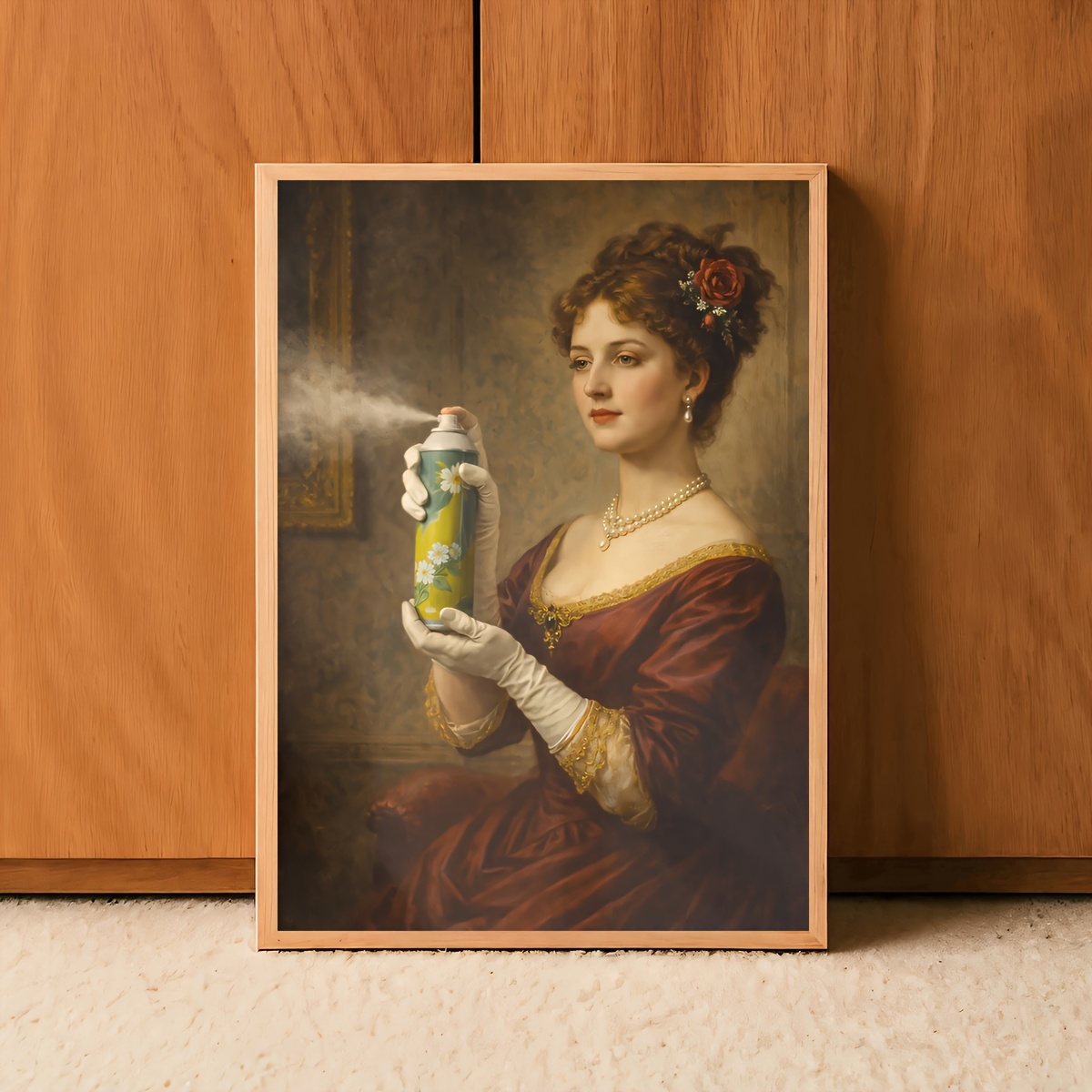 TEMU 2d Flat, 2d Flat, 1pc Frameless Funny Bathroom Poster, Humorous Toilet Canvas Painting, Creative Mural, Birthday Gift, Living Room, Bedroom,