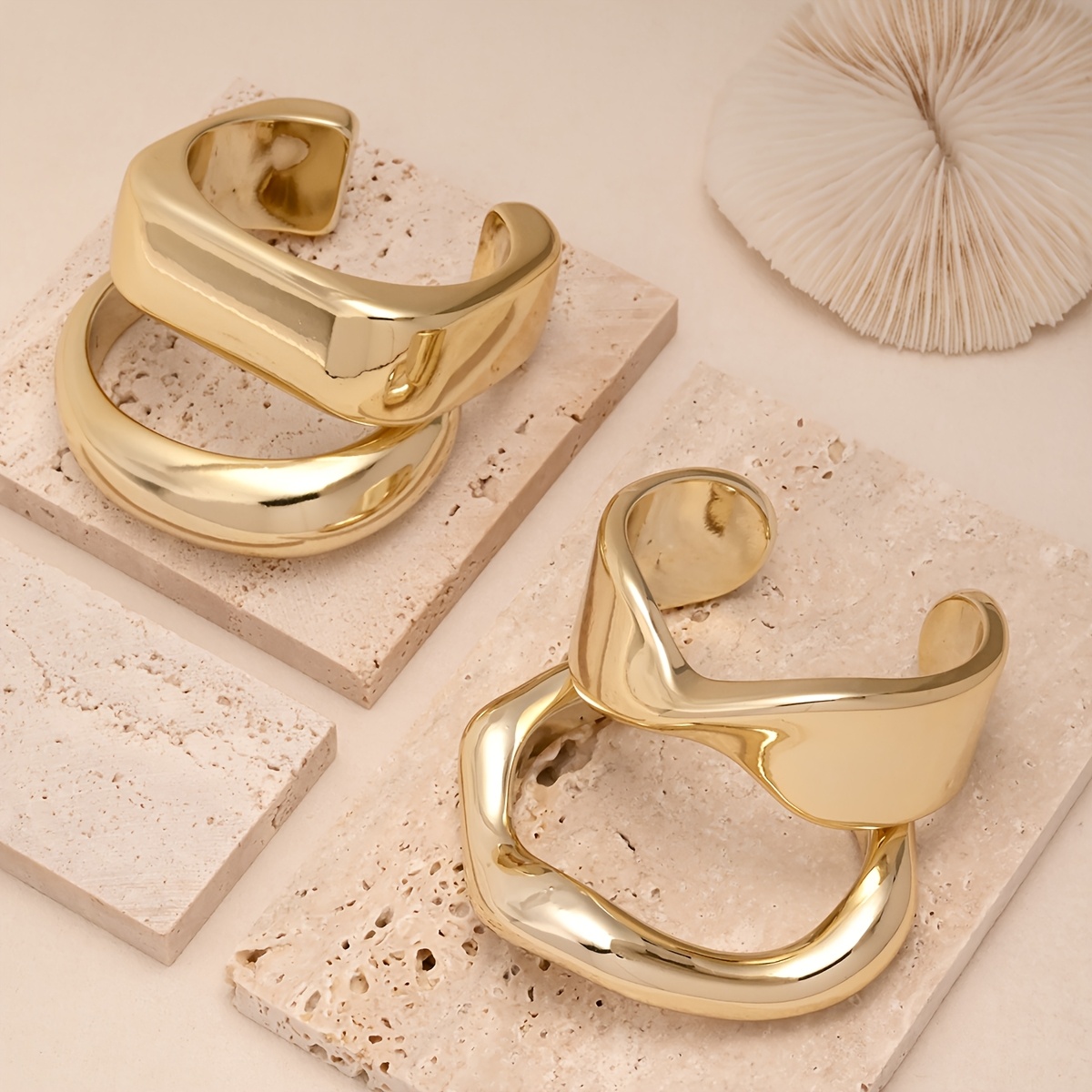 4pc Geometric Bracelet Set for Daily Life and Parties