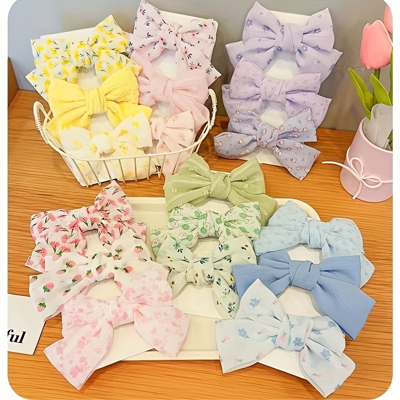 

6pcs Assorted Butterfly Bow Hair Clips, Cute & Sweet Hair Accessories, Fashionable Hairpins For Daily Use And Women, Trendy Headwear Styles