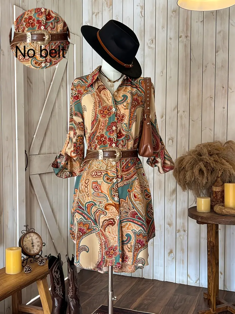 paisley shirt dress womens PAISLEY DRESS