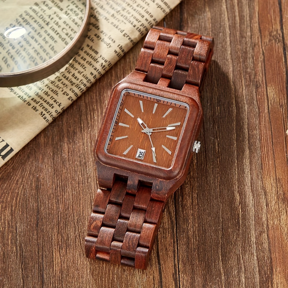 Square best sale wooden watches