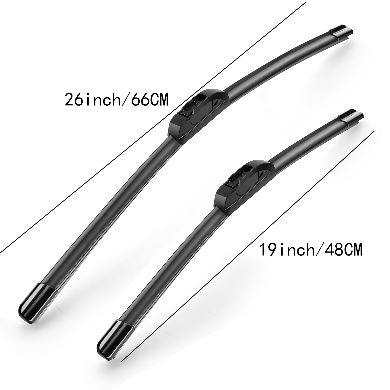 TEMU 26-inch + 19-inch Windshield Wiper Blade Set Is Suitable For 2008-2018, For 2015-2016, For 2004-2015, For Ilx/zdx2005-2008, Formitsubishi 2004-2009
