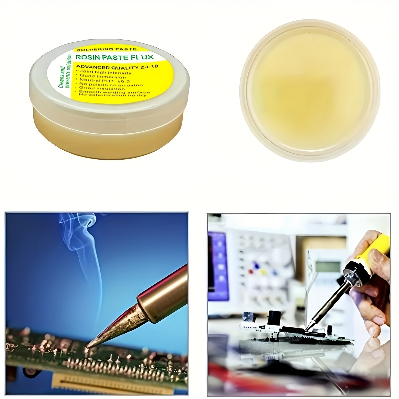 High Quality Solder Paste, No-Clean, Rosin, Advanced Oil Flux Grease, Professional, for Cell Phones, Motherboards, Printed Circuit Boards, Soldering, Fluxing