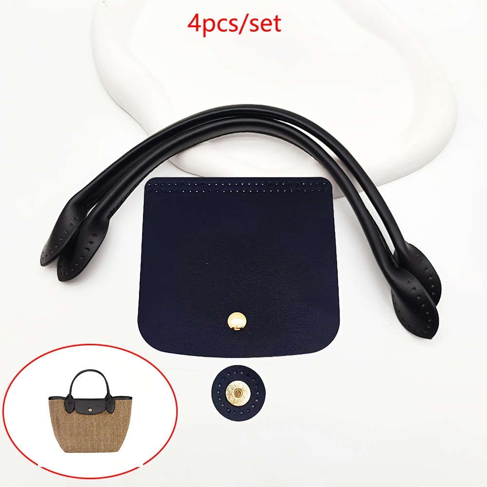TEMU Kit d'accessoires pour poignées de sacs tissés, 4 pièces/ensemble, accessoires de fabrication de sacs faits main, couverture de sac à en