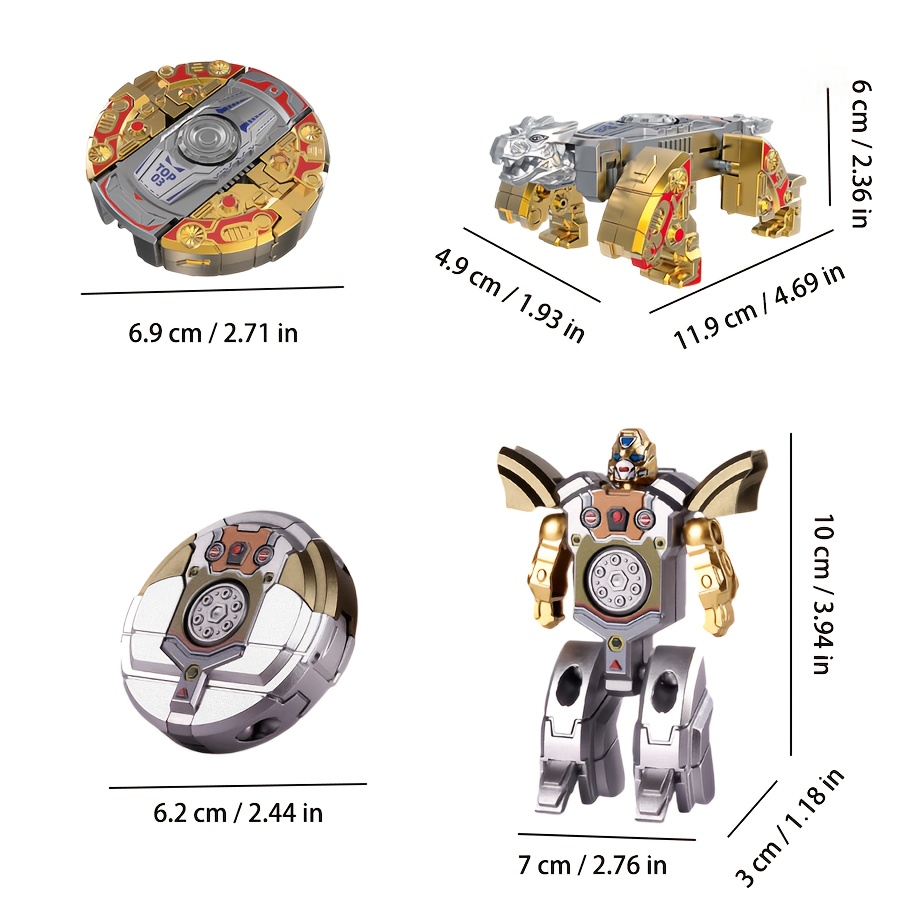 6 pack transforming finger spinner sensory creative toy finger gyro party gifts fun transforming chain mecha spinner year back to school fidget spinner classroom prize Product details 1
