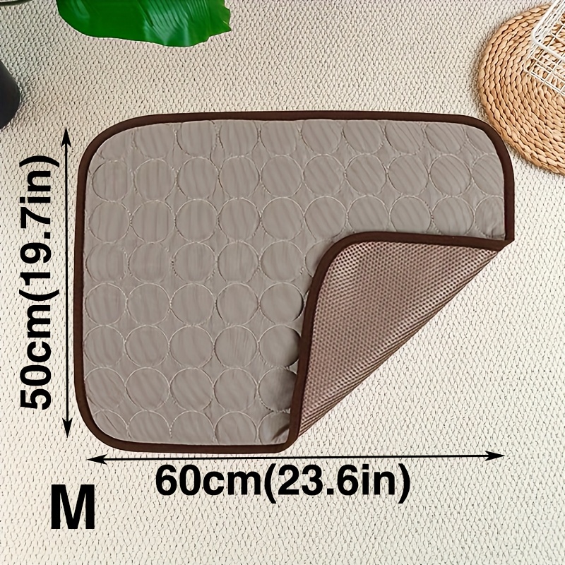 TEMU 1 tapis rectangulaire pour chiens et chats, tissu respirant à inférieures, pliable et portable, coussin de couchage lavable et confortable pour