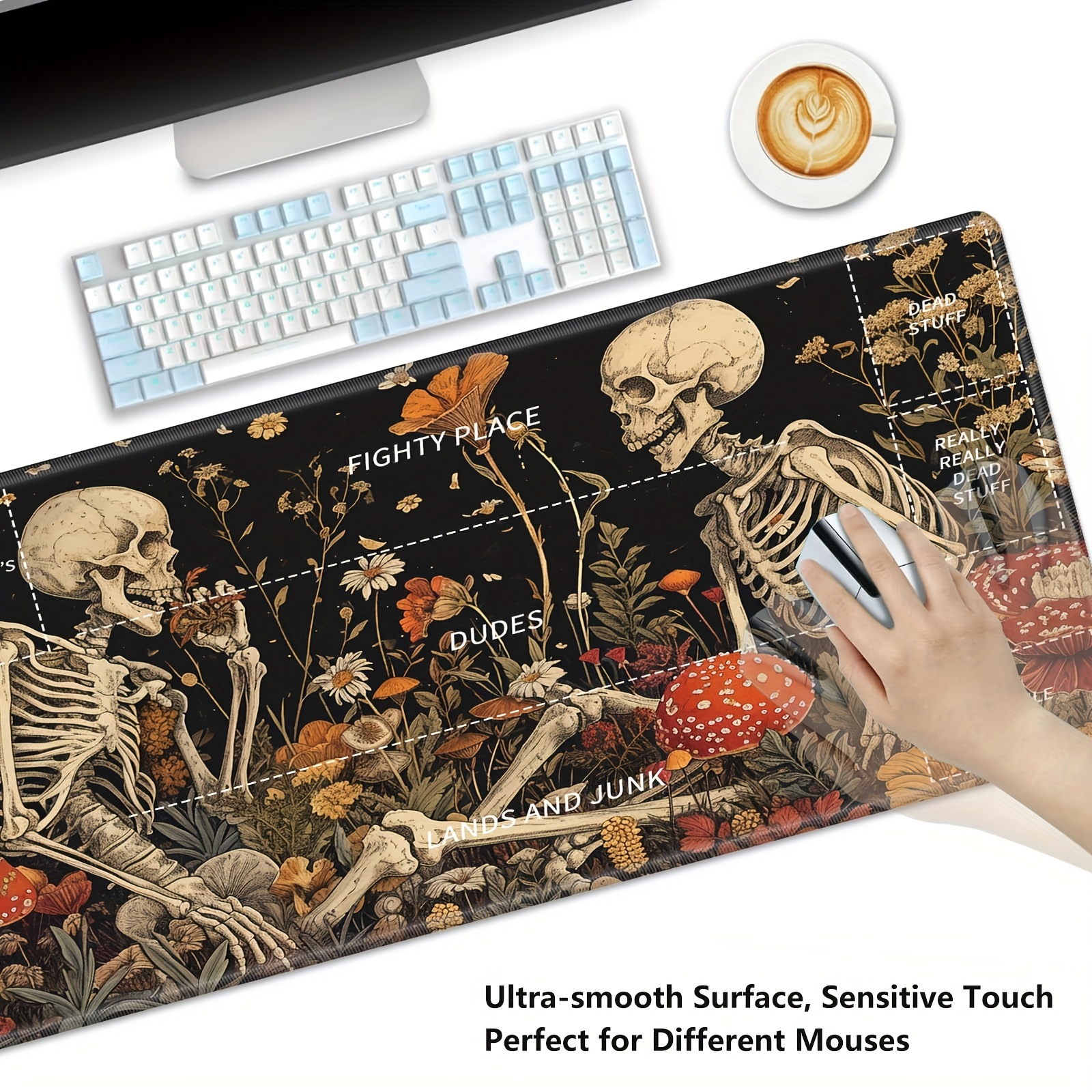 skull mushrooms playmat mtg card playmat stitched zones mtg - Temu Canada