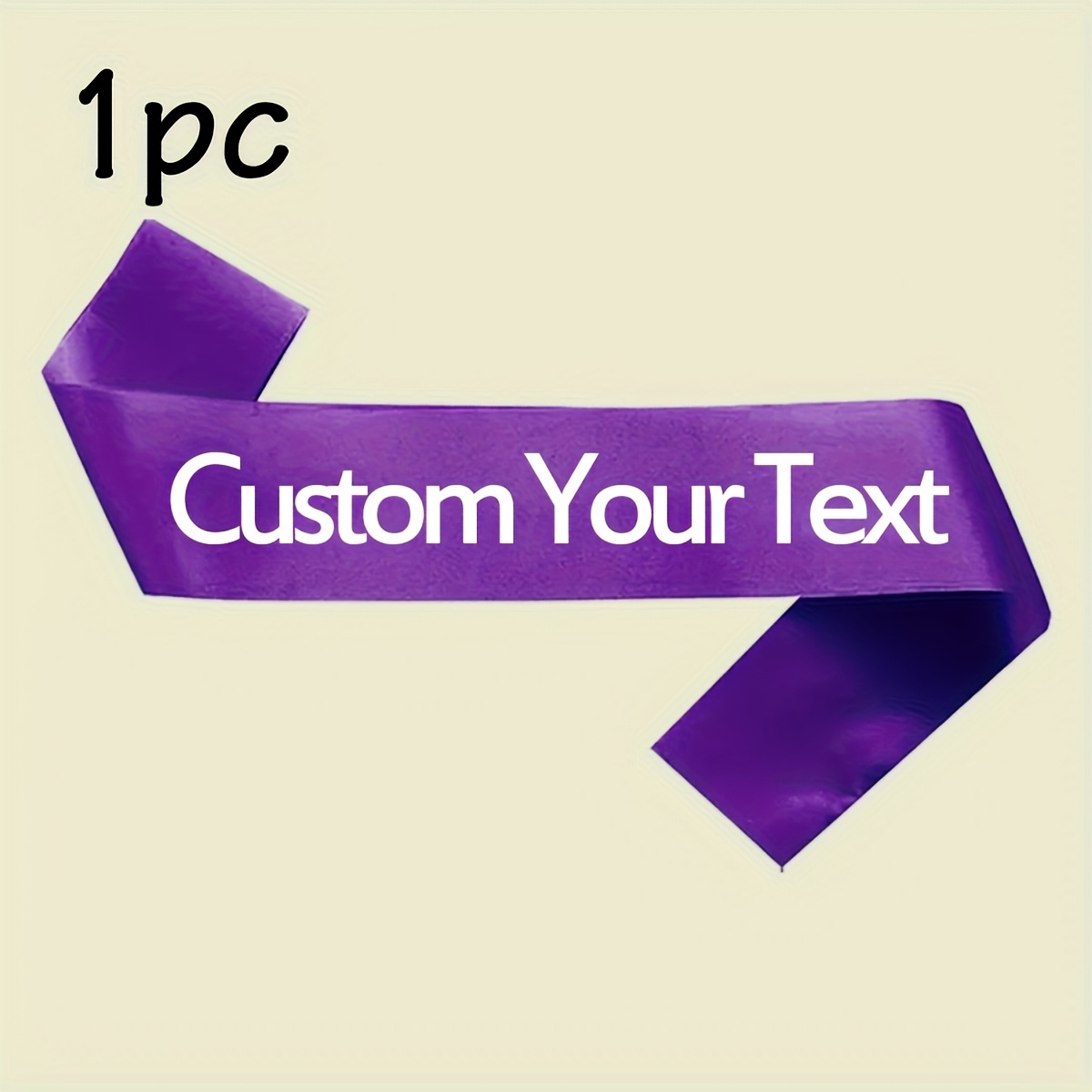 TEMU 1 Customizable Ribbon - Personalized Text Ribbon, Birthday Ribbon, Mom-to-be Ribbon, Sweetheart Ribbon, Bride-to-be Ribbon, Retirement Ribbon,