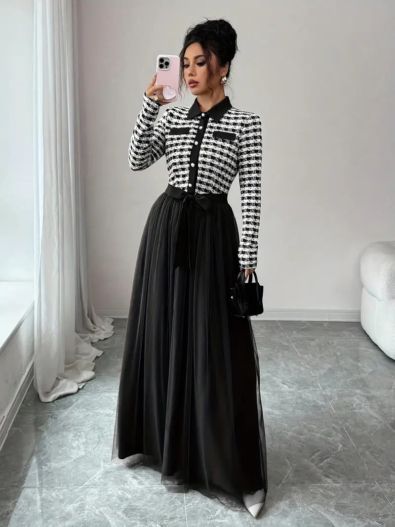 simple contrast dress design Dress