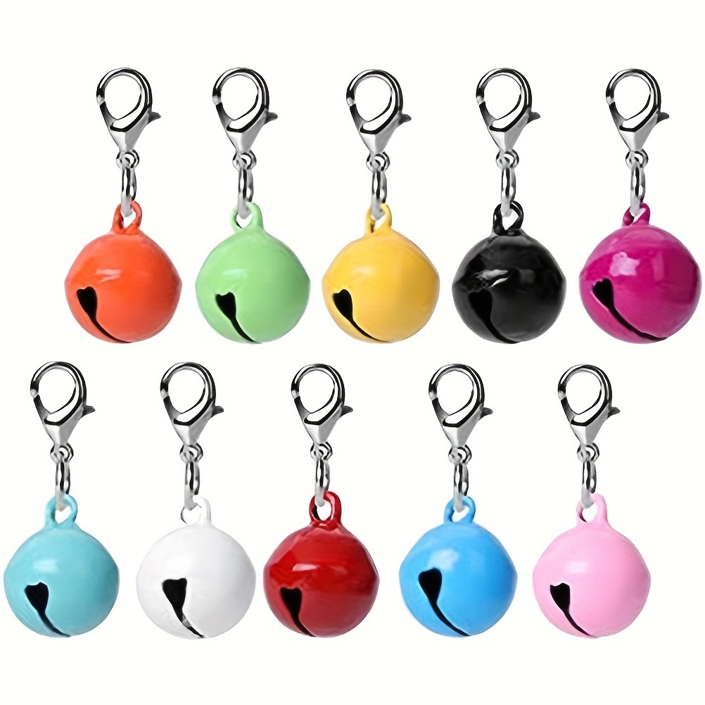 

10pcs Decorative Pet Collar Bells - Round Iron Accessories For Cat & Puppy Collars With