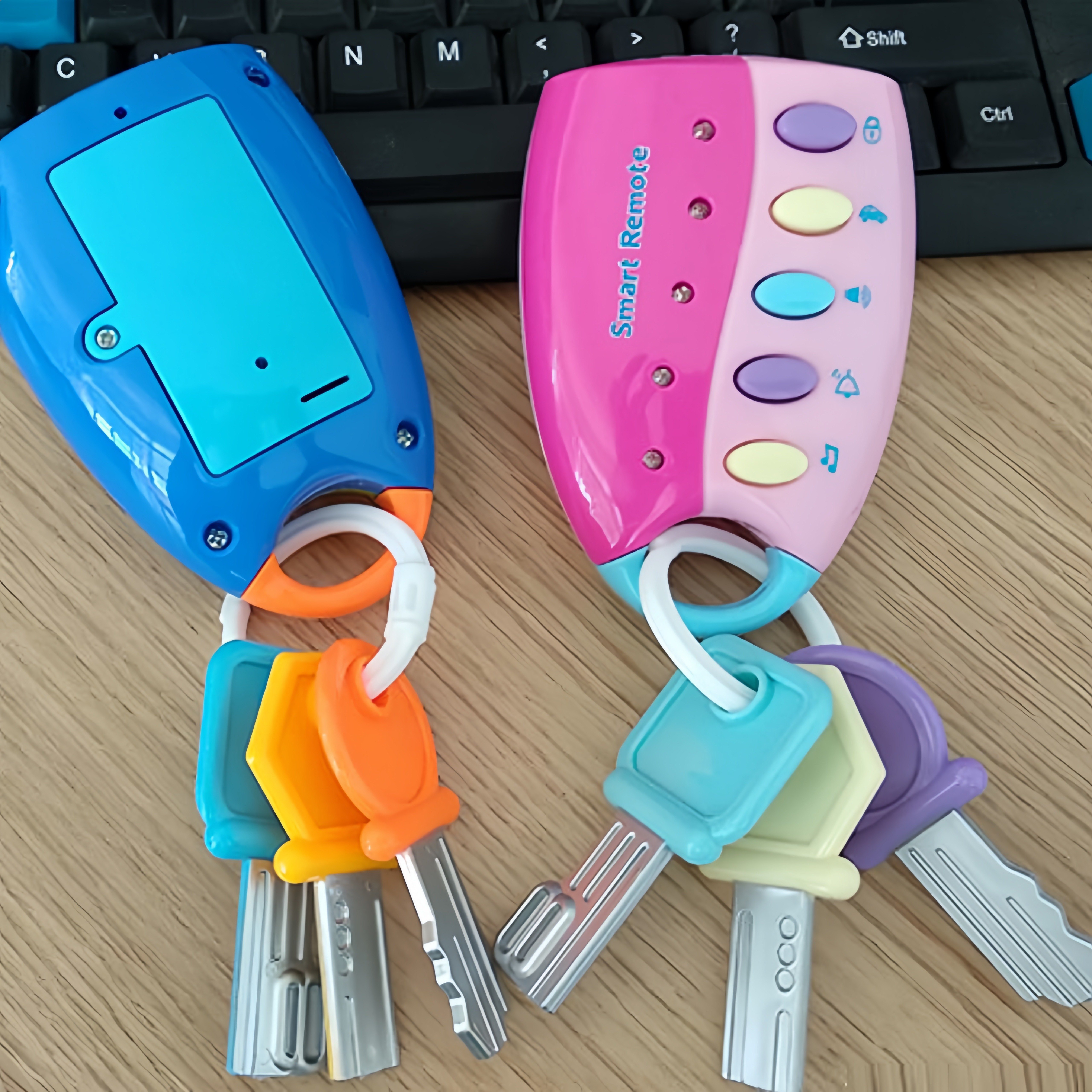 Musical Smart Remote Schlüssel Fake Autoschlüssel Spielzeug mit Sound und  LED-Lichter Frühes pädagogisches Spielzeug für Kinder Baby Travel Play