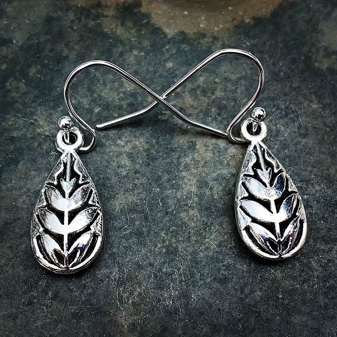 Bohemian Teardrop Leaf Drop Earrings for Women