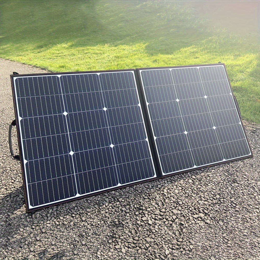 

Portable Folding Solar Panel Kit With 120w, Featuring Adjustable Stand And Usb & Type C Outputs, Suitable For Rv Travel