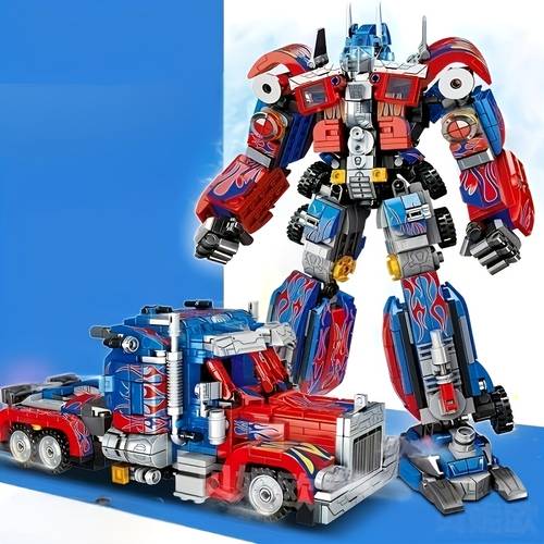 mega de bloques de construcción de mech transformable, diseño de forma con llama y , mecánica y transformación detaile, juguete seguro y educativo, bordes redondeados para la seguridad, de construcción para -hijos