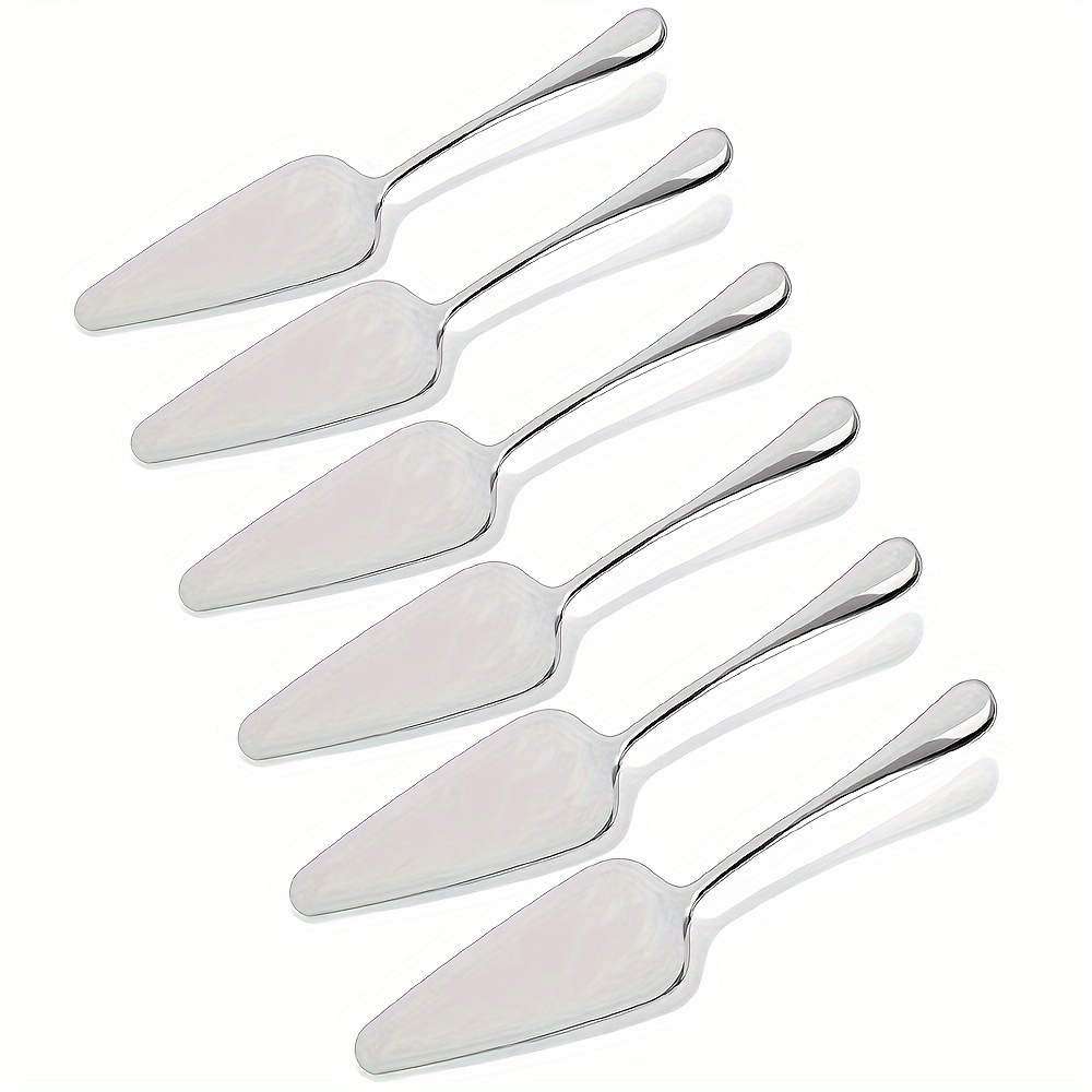 

6pcs Stainless Steel Pie Set - Mirror Polished, Cake, Cheese, Pizza & Desserts - Ideal For Birthday Parties, Weddings & Holidays