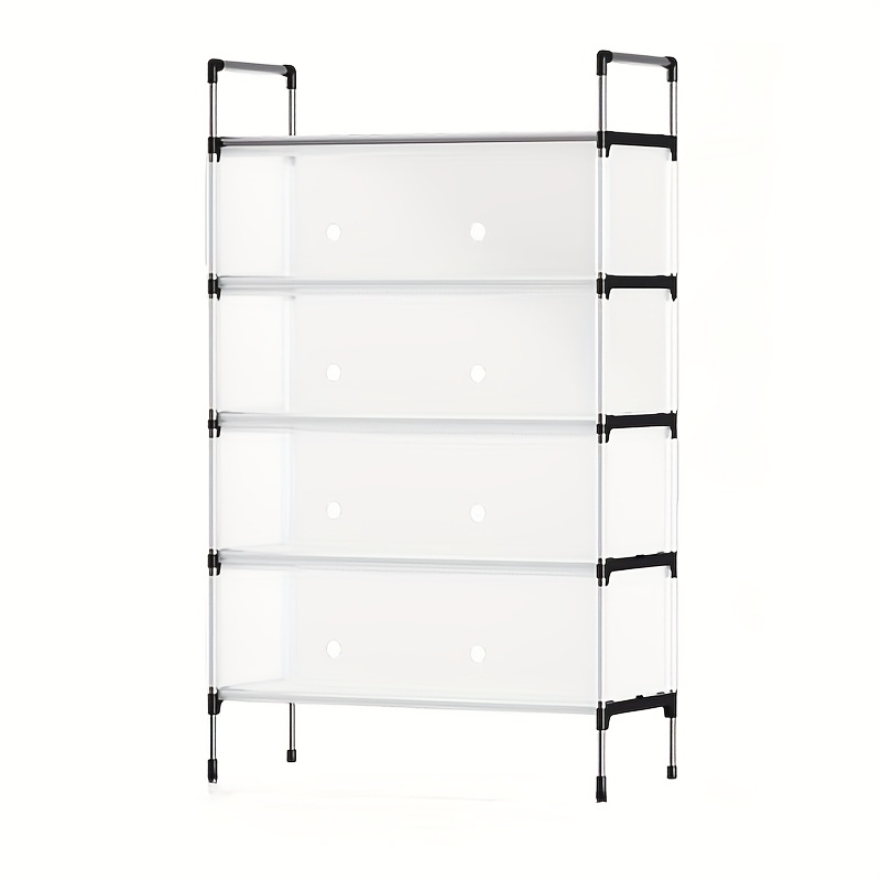 

1 Set Shoe Rack Organizer, 32 Pair Carbon Cabinet With Non-slip Bottom, Foldable & Retractable Shelves For Closet, Entryway, Hallway, Bedroom - Required, Shoe Storage Organizer