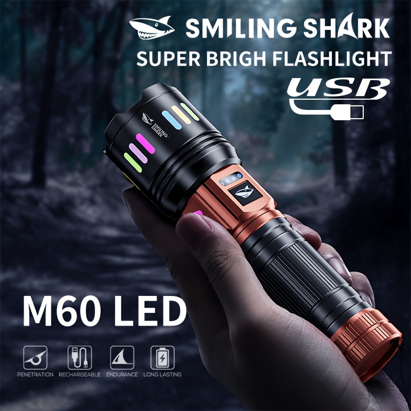 

1pc, Usb Rechargeable, 5 , 350-500 , , -c, Aluminum, Battery, Usb , Carrying , Manual, For Camping, , , ,