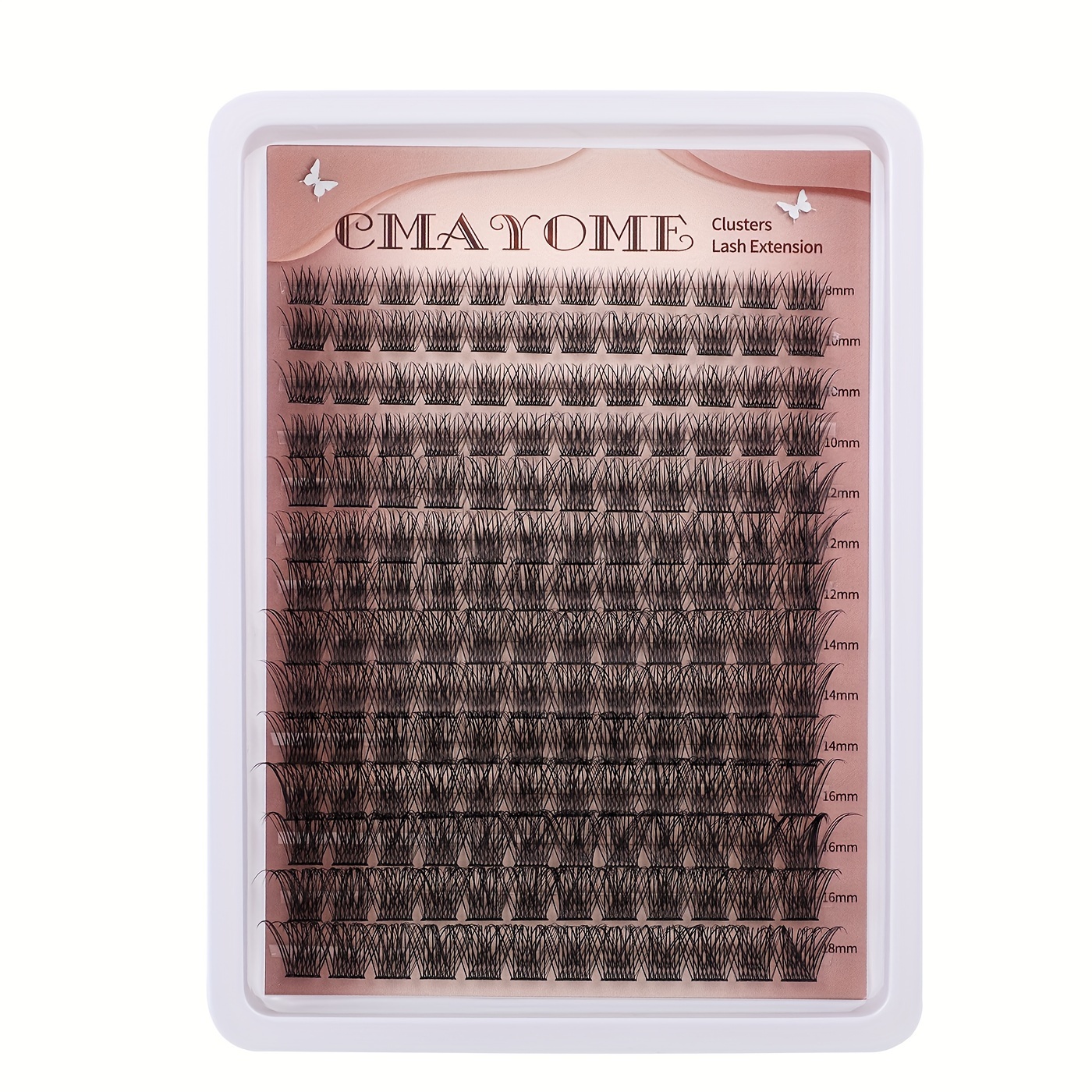 168pcs Eyelashes Mixed Cluster False Eyelashes D Volume Natural Eyelashes Fluffy False Eyelash Extension Set Suitable For Beginners To Reuse Women's Professional Makeup