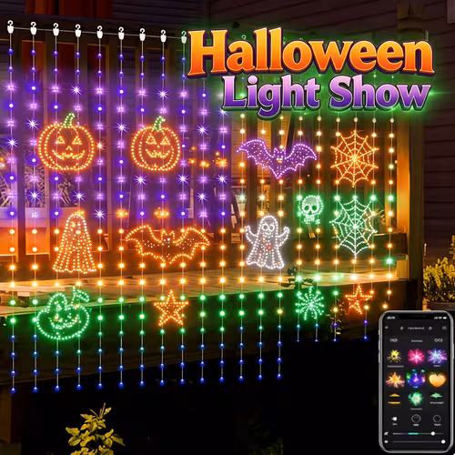 Halloween Curtain Lights APP Pixel Music