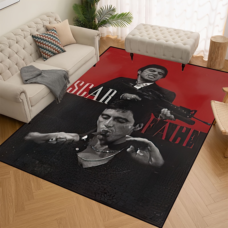   man   and gun area rug   polyester non slip machine washable ideal for living room bedroom hallway outdoor 15x23 19x31 31x47 39x59 47x63 63x78 inches details 4