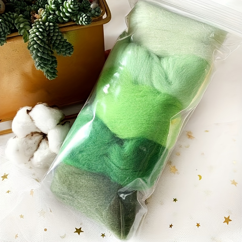 TEMU 5 colores, 25 g en total de lana prémium para fieltrado con aguja. Suministros , manualidades y costura > Suministros de costura > Fieltrado con