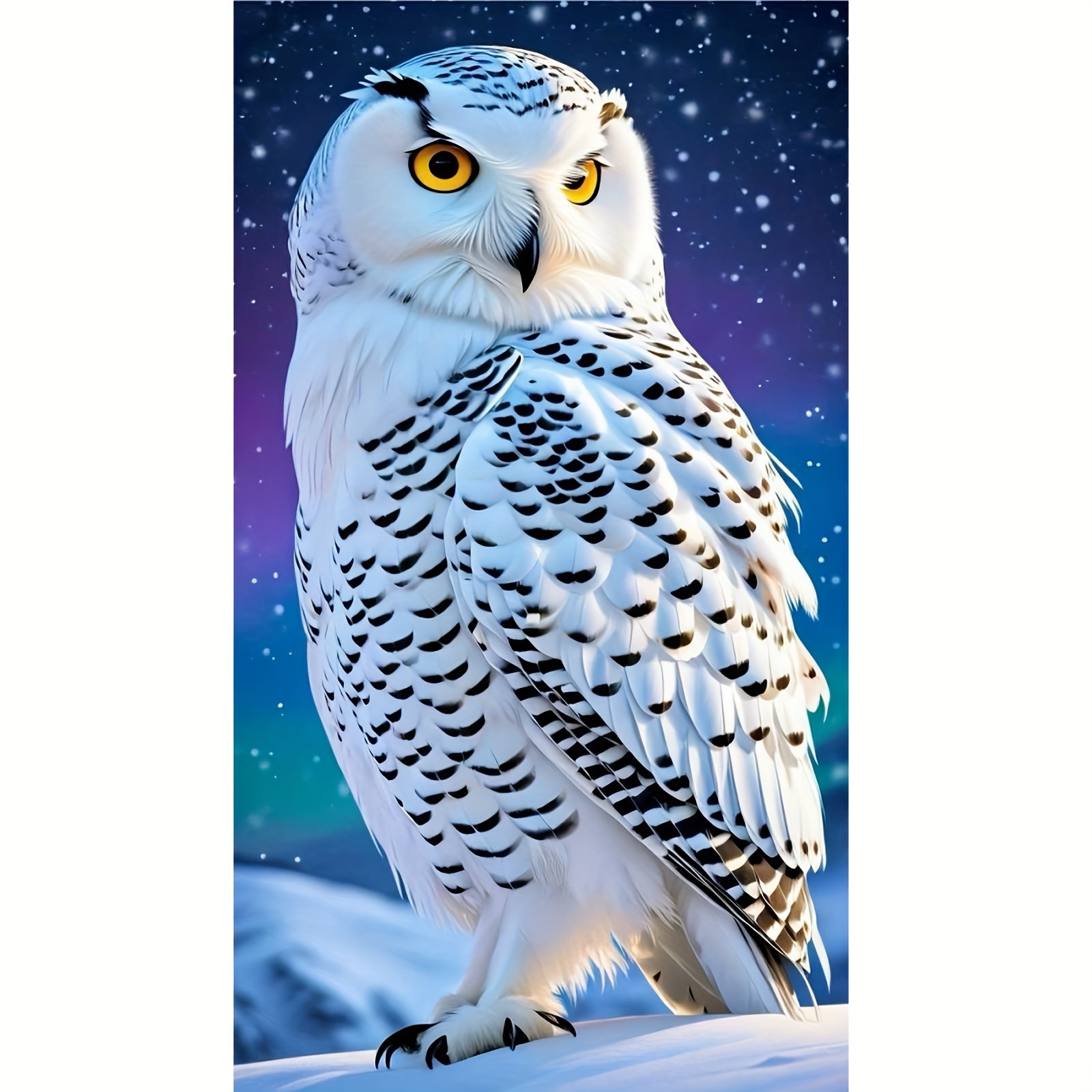 

1pc 5d Diy Diamond Painting Kit - Owl Theme - Hanging Set