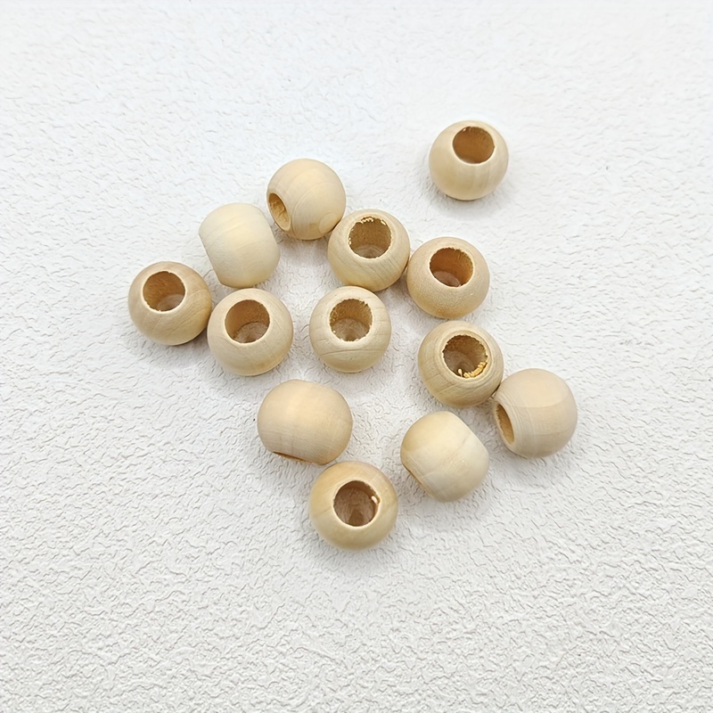 20pcs natural wooden beads 20mm large hole round spacer Temu