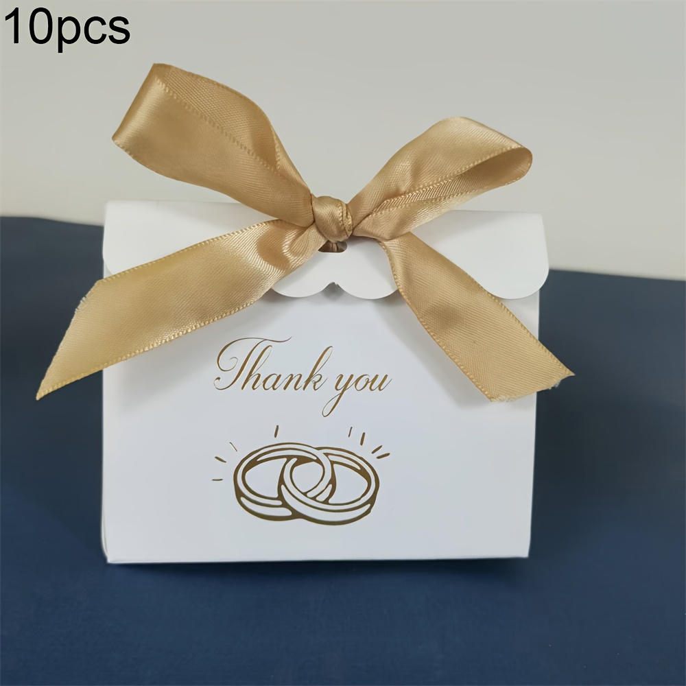 E-shop 10 Stück Neue Kreative Mini "Danke" Easy Creative Heißfolien Geschenkbox Verpackung Hochzeitsgeschenk Geschenkbox Geburtstagsparty Kosmetik