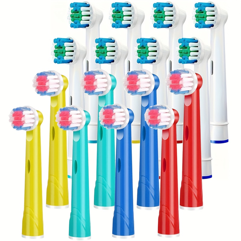 16pcs/20pcs Colorful Electric Toothbrush Replacement Heads Compatible With Oral B Replacement Brush Heads
