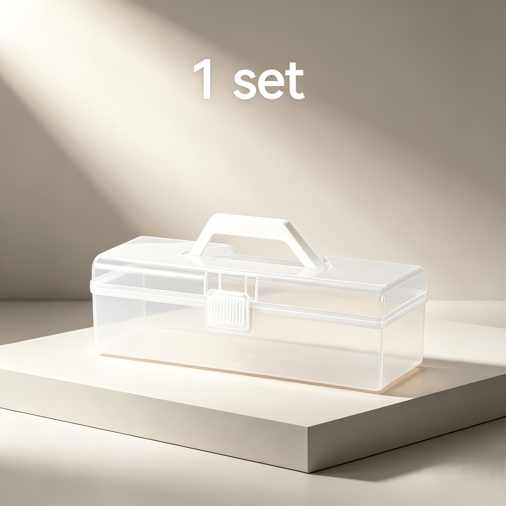 TEMU 1 Set Tool Box, 2.43l Large Capacity, Storage For Various And Small Items, With Handle, , , Ideal For Tool Rooms And Car Trunks