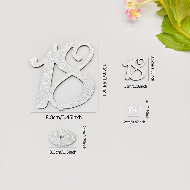 TEMU 1 Set 80pcs Party Table Centerpieces, Number 18 Table Decor Cutouts, Ideal For 18th Birthday Party & Anniversary Decorations, For Halloween,