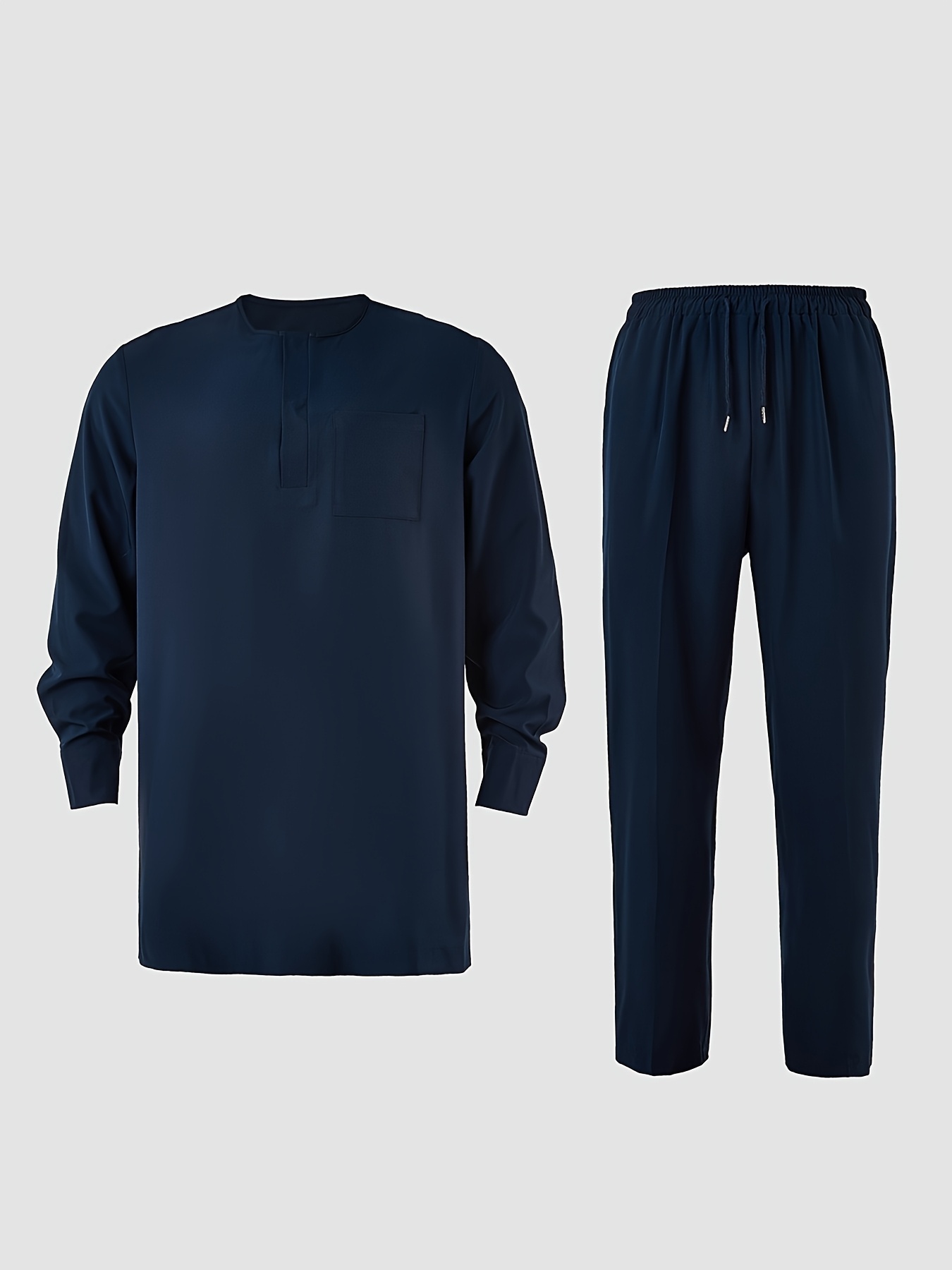 Men's Agbada 3pcs Set, Embroidered Pattern, Crew Neck, Hidden Buttons, Slit Hem with Pockets, Ethnic Pattern Robe, Long-Sleeve Shirt, Drawstring Elastic Waist Pants, Suitable for Banquets, Birthdays, Gatherings, Weddings, Holiday Celebrations, Dates