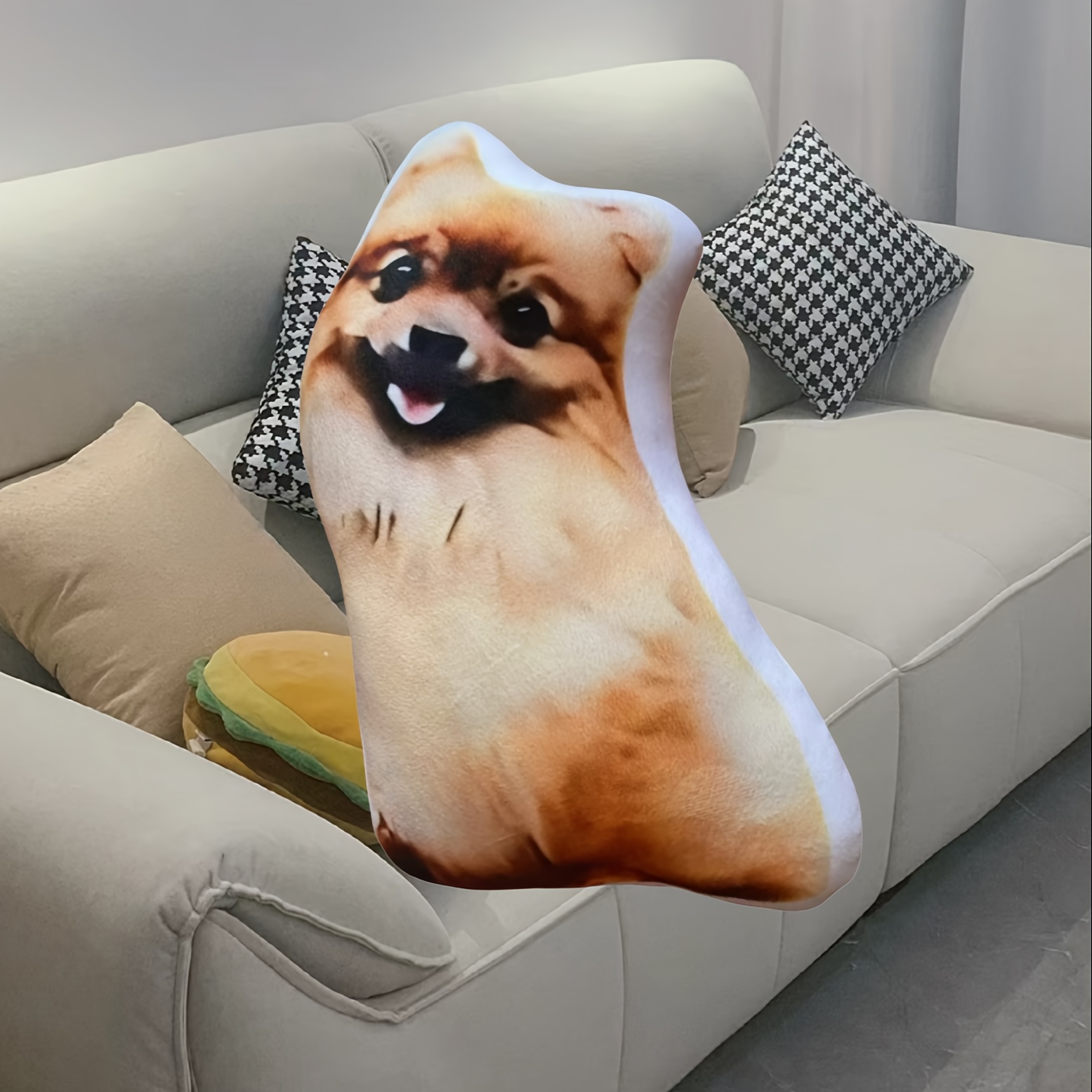 [custom Photo] Customize Your Pet's Pillow Cushion. Personalized Cushion Toy, Soft Pp. Custom Pet Dog/cat Photo Diy Sleeping Mat Pillow For Resting. In Bedroom, Sofa, Or Car For Decoration
