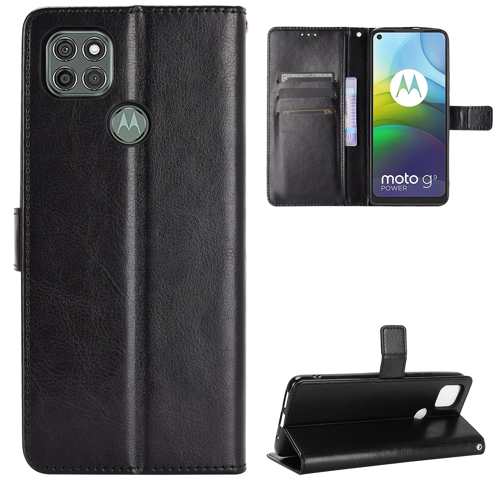 TEMU Phone Case - Faux Leather Flip Card Case Suitable For Moto G9 Protection