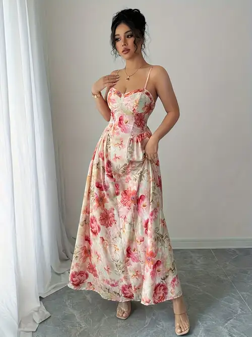 solid sleeveless side zipper slit irregular dress Magnolia Side Slit Gown