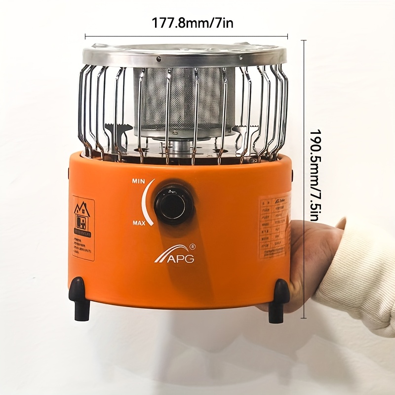 [1pc Portable Propane Heater] 1pc Portable 9000 BTU Propane Heater & Stove Combo | Stainless Steel with Powder Coated Finish, Foldable Legs | For Camping, Hiking, Picnics & Winter Heating, Indoor/Outdoor Use, No Electricity Needed, Compact Design, Durable Construction