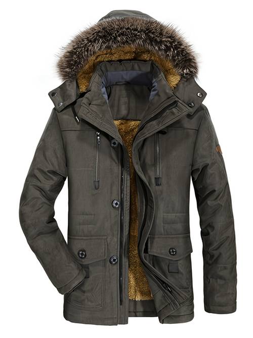 autumn and winter thickened padded coat for men middle aged and elderly mens casual warm coat